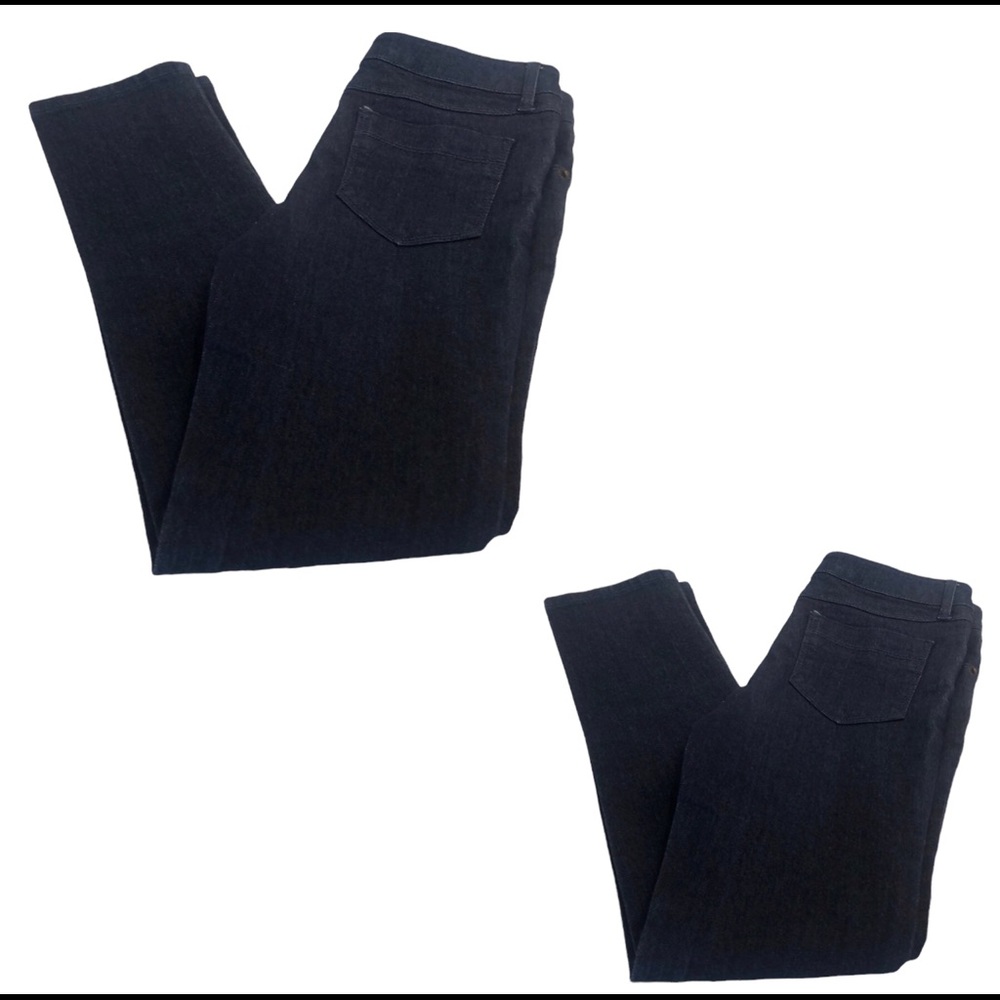 2 pairs Forever 21 dark wash girls size 8 skinny‎ denim dark indigo pants NWT